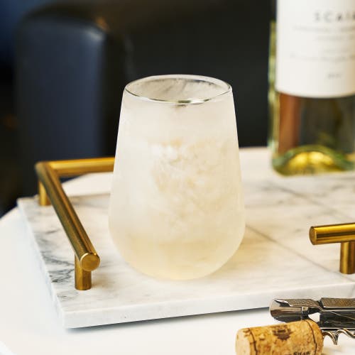 Viski Glacier Double Walled Chilling Wine Glass In Clear