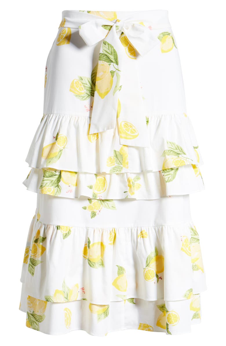 Rachel Parcell Lemon Tiered Ruffle Skirt, Alternate, color, 