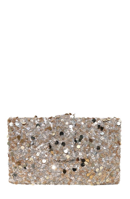 Simitri Metallic Kitsch Clutch In Neutral