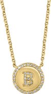 EFFY 14k Gold Plated Diamond Initial Pendant Necklace