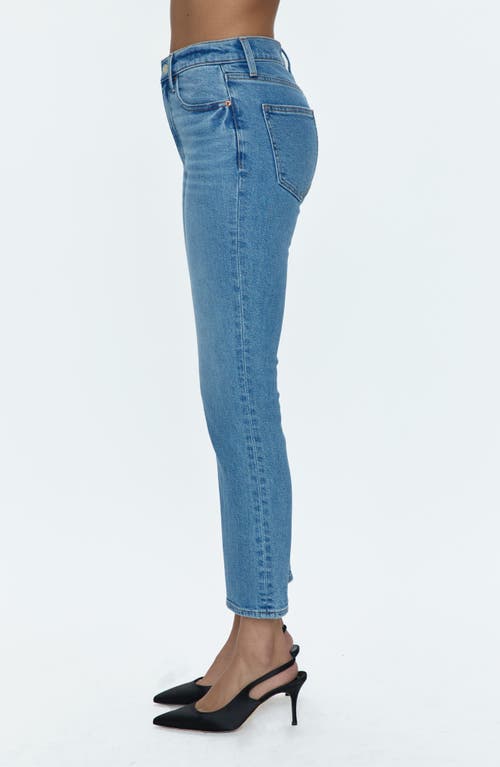 Pistola Ally Raw Step Hem High Waist Crop Bootcut Jeans In Derby