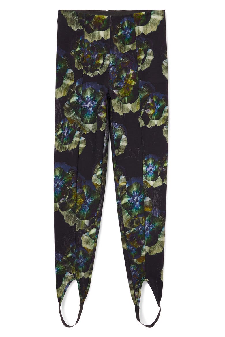 Pensee Lacroix Stirrup Pants, Alternate, color, BLACK