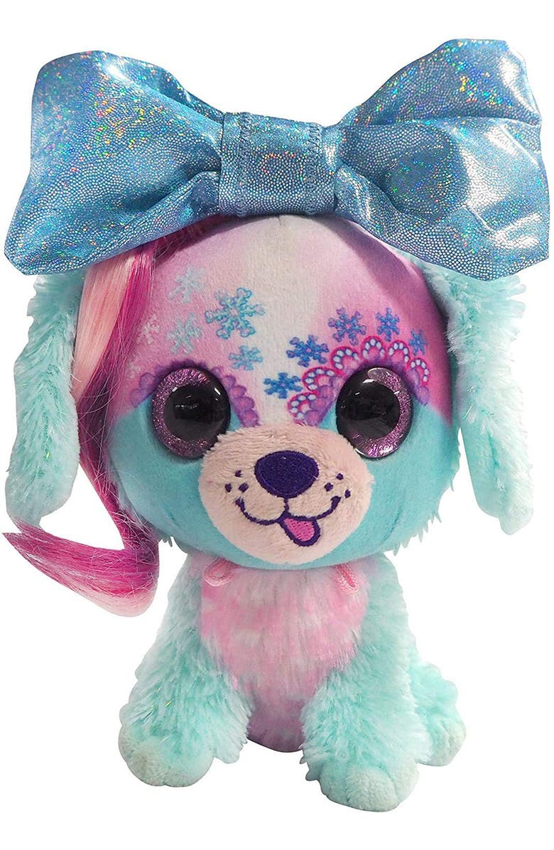 Little Bow Pets 9 Inch Plush Frosty Bow Pet Dog, Main, color, Multicolored