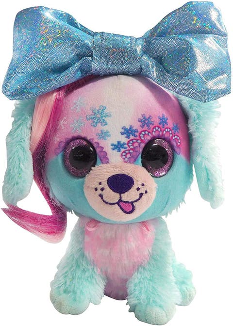 9 Inch Plush Frosty Bow Pet Dog
