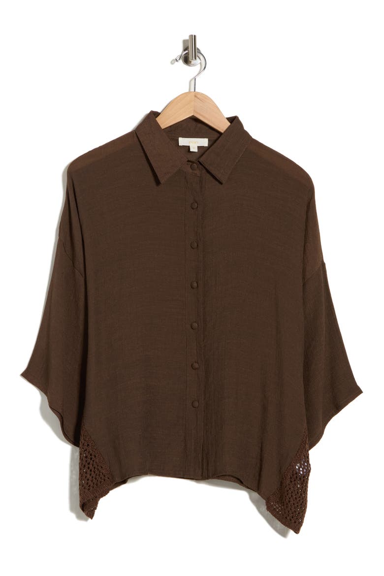 Cover-Up Shirt, Alternate, color, CHOCOLATE