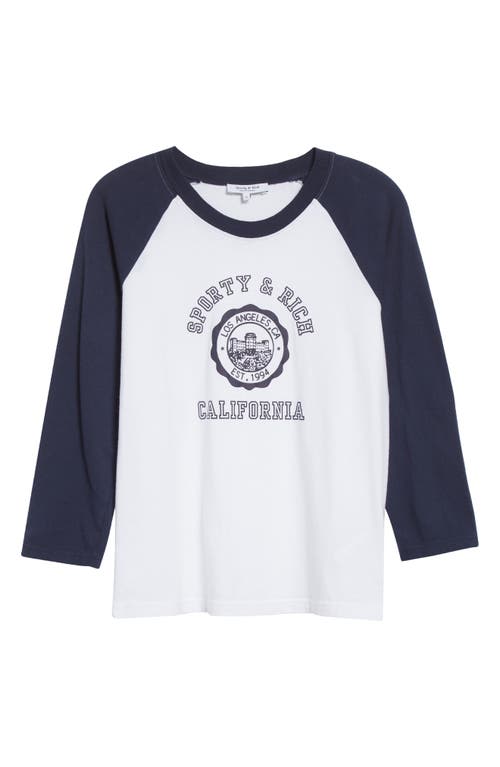 Sporty And Rich Sporty & Rich California Emblem Graphic Baseball T-shirt In Multi