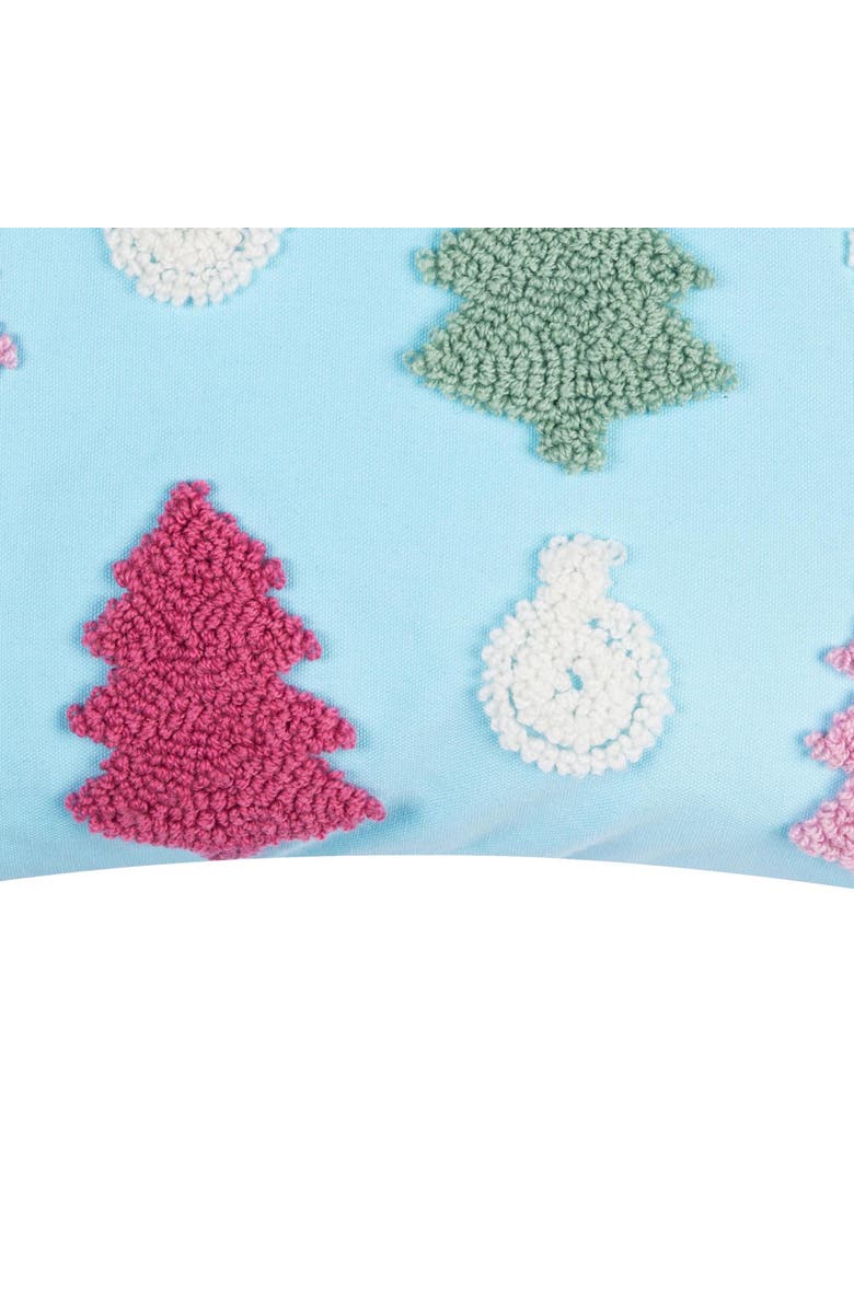 C&F Home Trees Hooked Throw Pillow, 18" x 18", Alternate, color, Blue