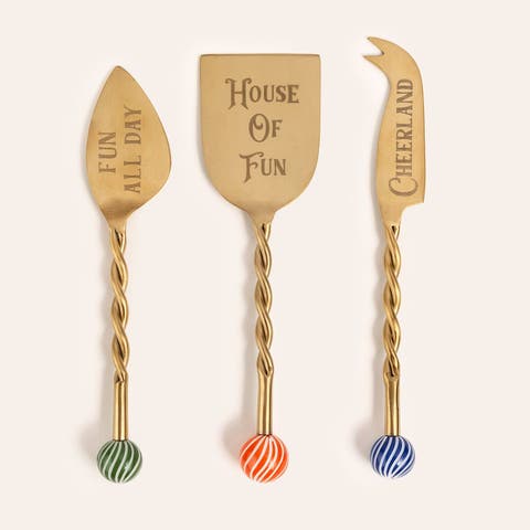 Rampur Set Of 3 Steel Cheese Serving Cheerland