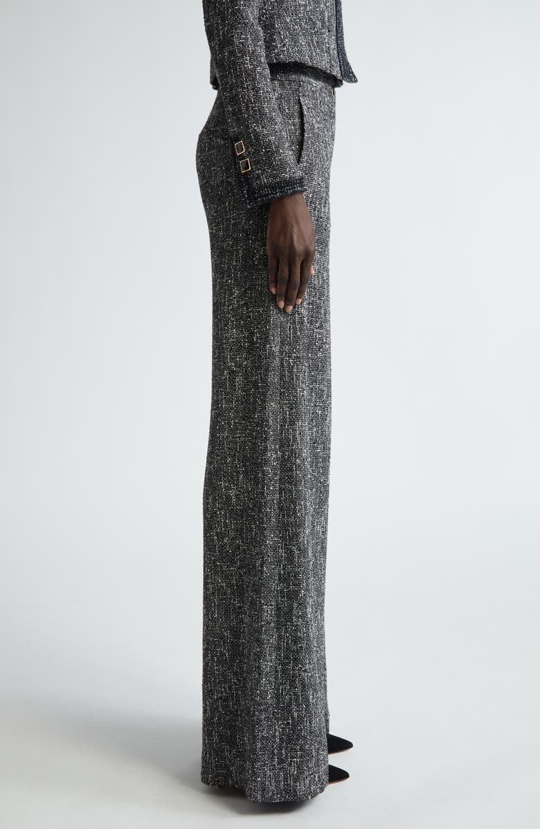 ST. JOHN Tweed Wide Leg Trousers, Alternate, color, 