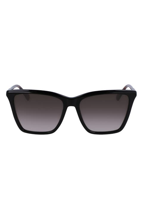 Le Pliage 56mm Gradient Rectangular Sunglasses