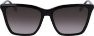 Longchamp Le Pliage 56mm Gradient Rectangular Sunglasses