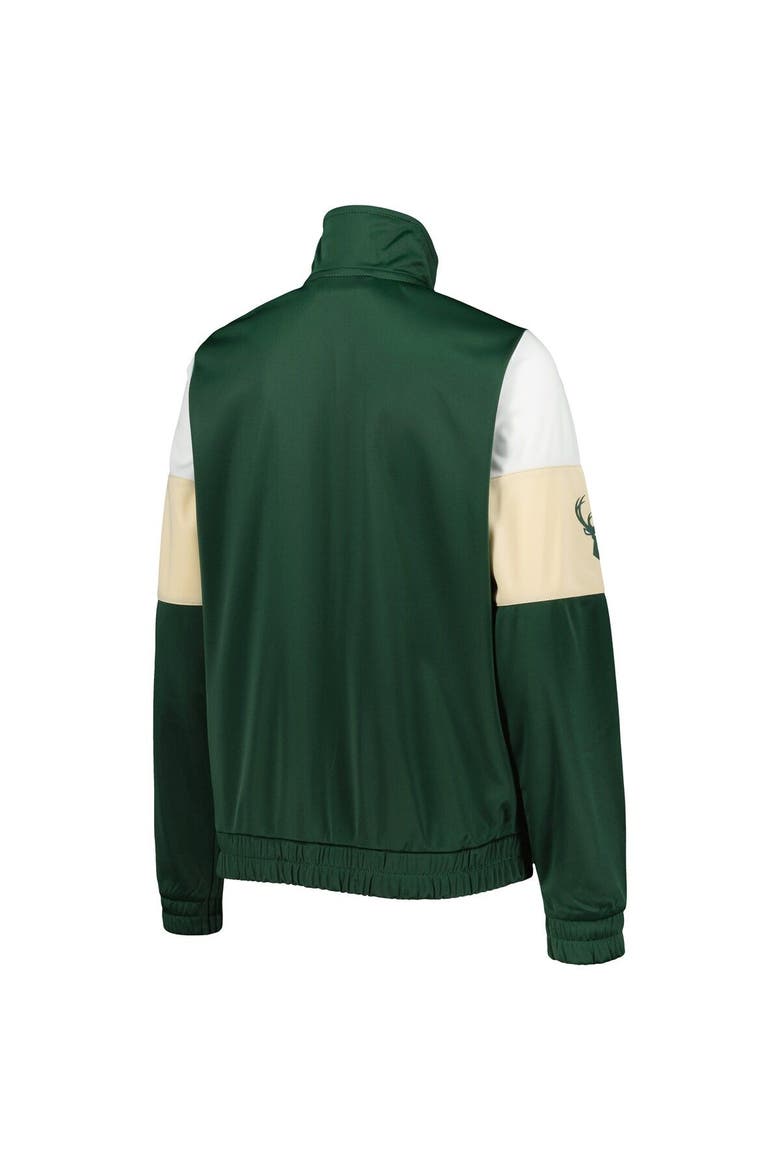 Women's G-III 4Her by Carl Banks Hunter Green Milwaukee Bucks Change Up Full-Zip Track Jacket, Alternate, color, Hunter Green