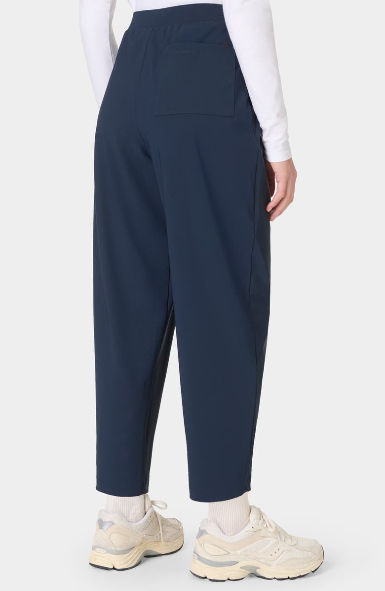 Sweaty Betty Explorer Crop Barrel Leg Pants, Alternate, color, Navy Blue