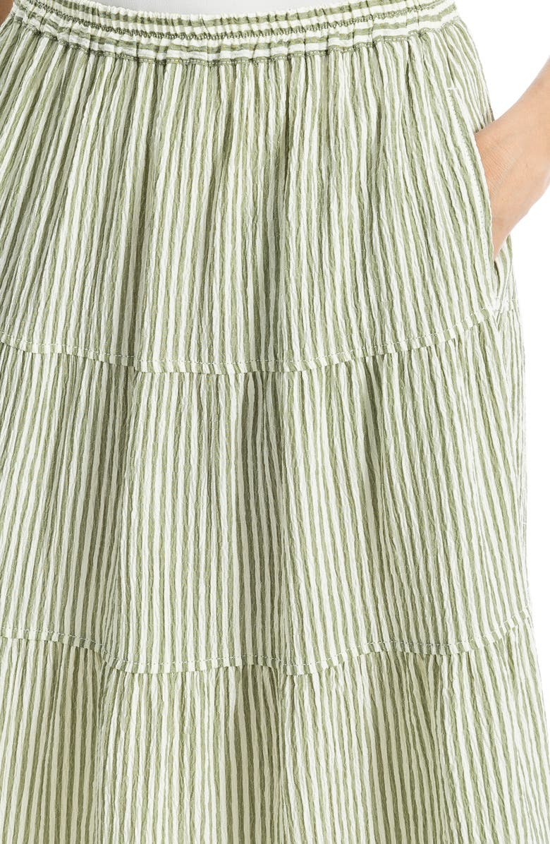 MAX STUDIO Stripe Tiered Maxi Skirt, Alternate, color,