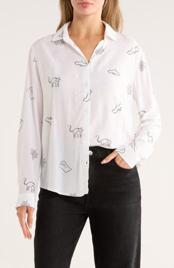 Beachlunchlounge Kayden Button-up Shirt In Yellow