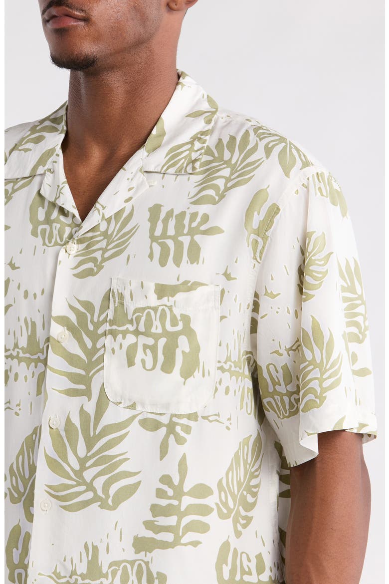Van Doren Print Camp Shirt, Alternate, color, SOFT SAGE