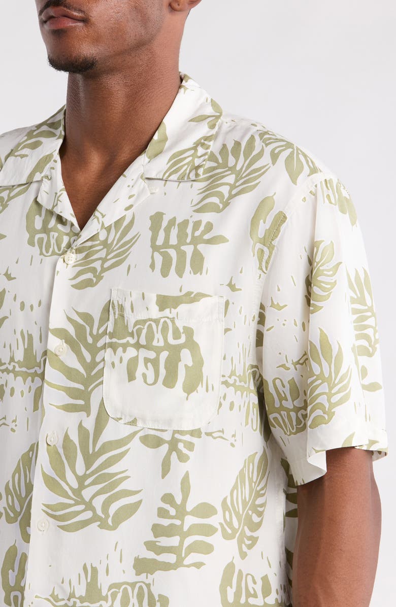 Vans Van Doren Print Camp Shirt, Alternate, color, Soft Sage