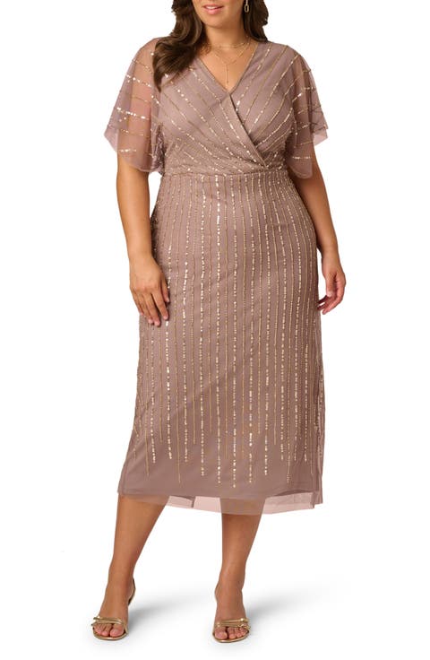 Beaded Cocktail Dress (Plus)