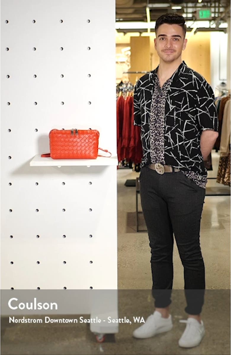 Intrecciato Leather Camera Bag, sales video thumbnail