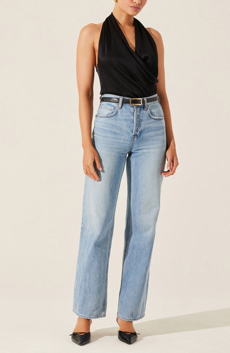 ASTR the Label Draped Satin Halter Top, Alternate, color, 