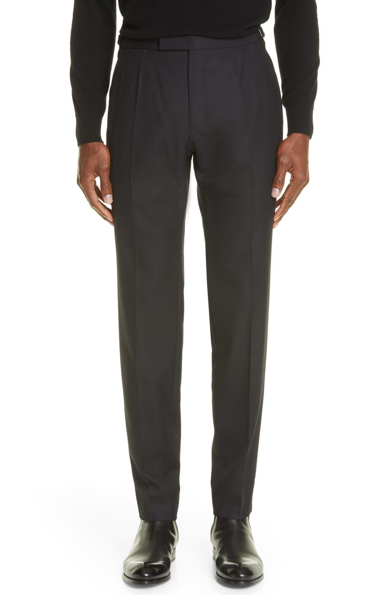 ZEGNA Achillfarm Merino Wool Trousers, Main, color, 