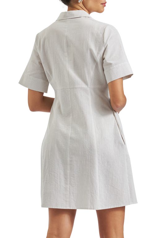 RIPE MATERNITY RIPE MATERNITY BRONTE TIE WAIST MATERNITY//NURSING SHIRTDRESS