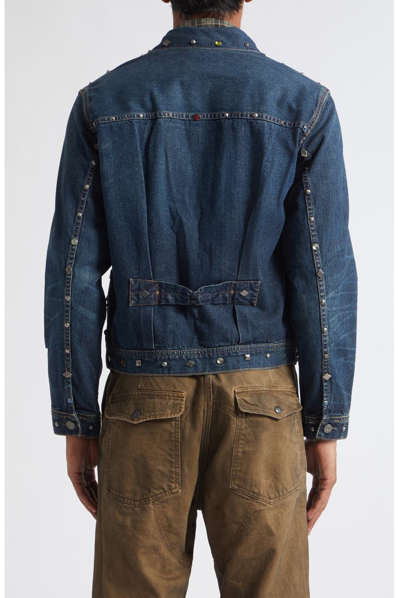 Studded Denim Jacket, Alternate, color, RIDGEWOOD WASH