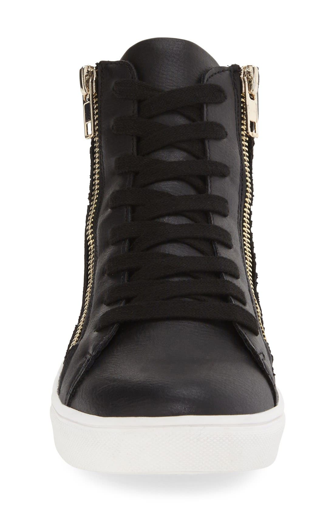 Steve Madden 'Elyka' Laser Cut High Top Sneaker, Alternate, color, 