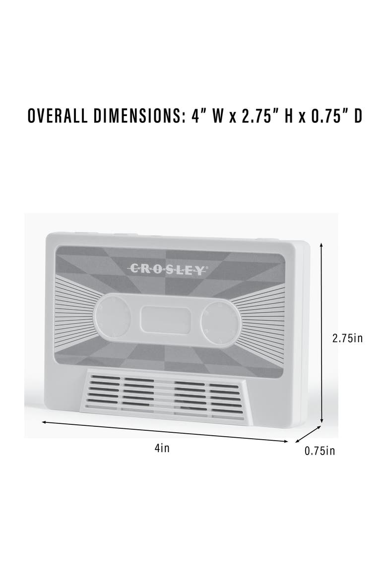 Cassette Tape Portable Bluetooth® Speaker, Alternate, color, PINK CHECKERED WHITE