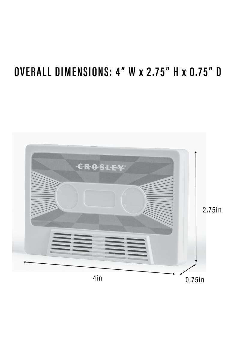 Crosley Radio Cassette Tape Portable Bluetooth<sup>®</sup> Speaker, Alternate, color, Pink Checkered White