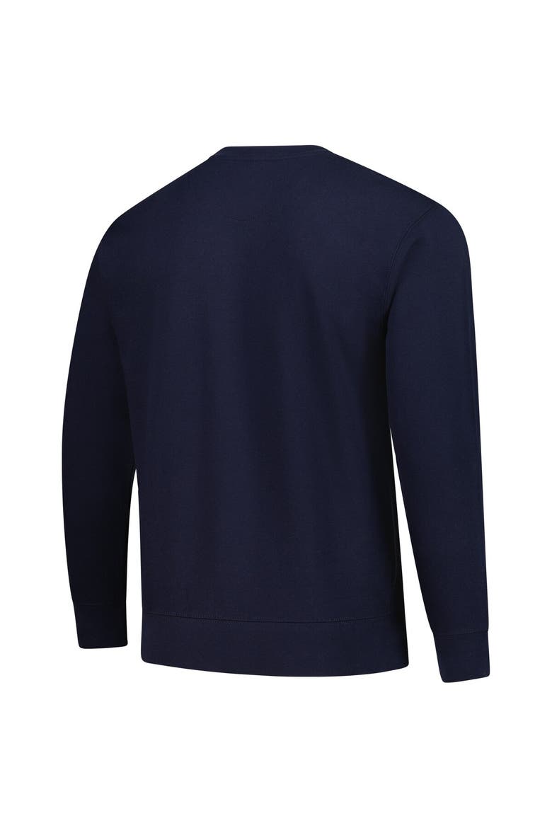 Men's Mitchell & Ness  Navy Michigan Wolverines Elite Script Pullover Sweatshirt, Alternate, color, Navy