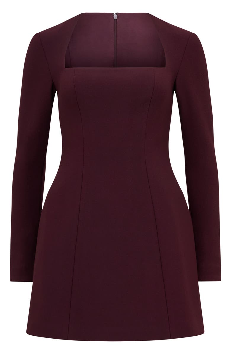 Ever New Ruby Long Sleeve Minidress, Alternate, color, Burgundy