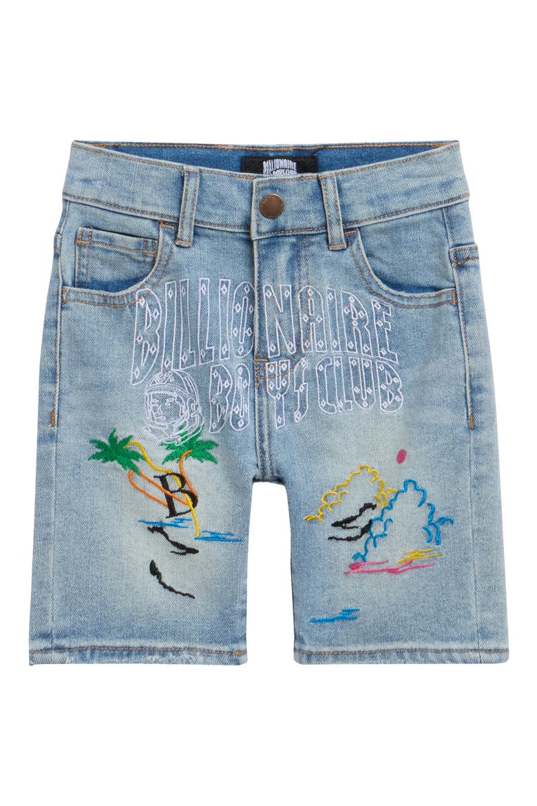Kids' Space Sand Denim Shorts, Main, color, ZEPHYR