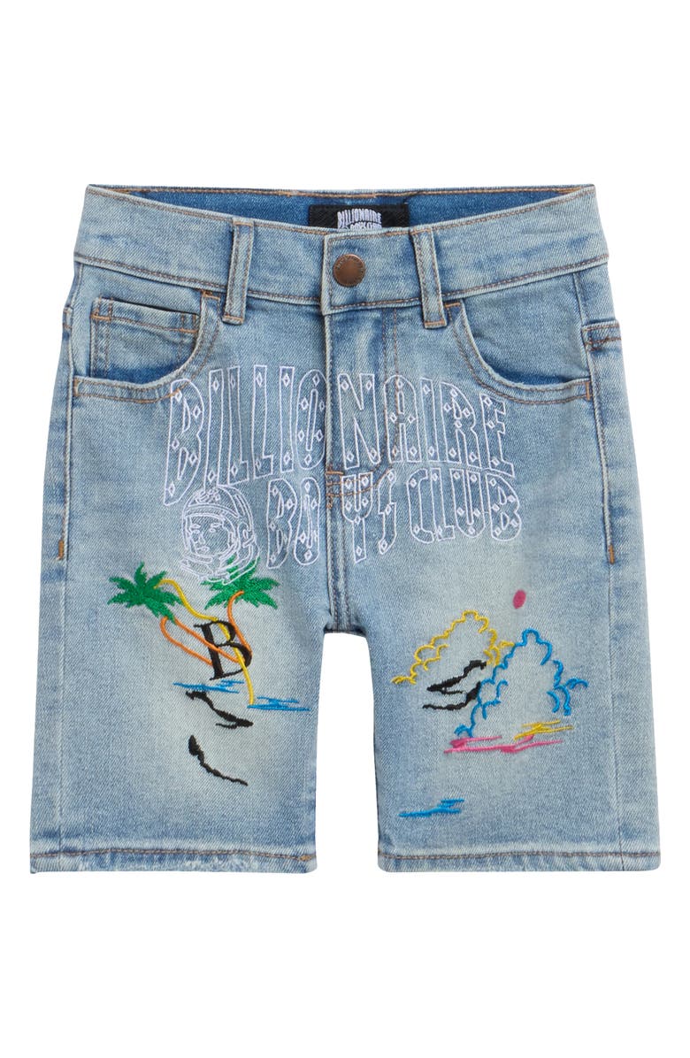Billionaire Boys Club Kids' Space Sand Denim Shorts, Main, color, Zephyr