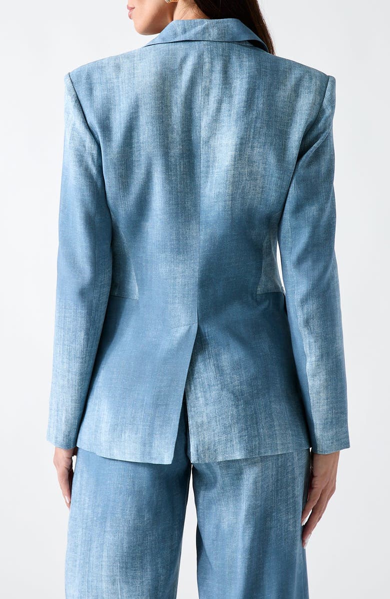 Marciano Jen Denim Effect Blazer, Alternate, color, Shaded Denim