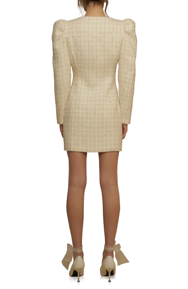 Endless Rose Premium Long Sleeve Tweed Mini Dress, Alternate, color,