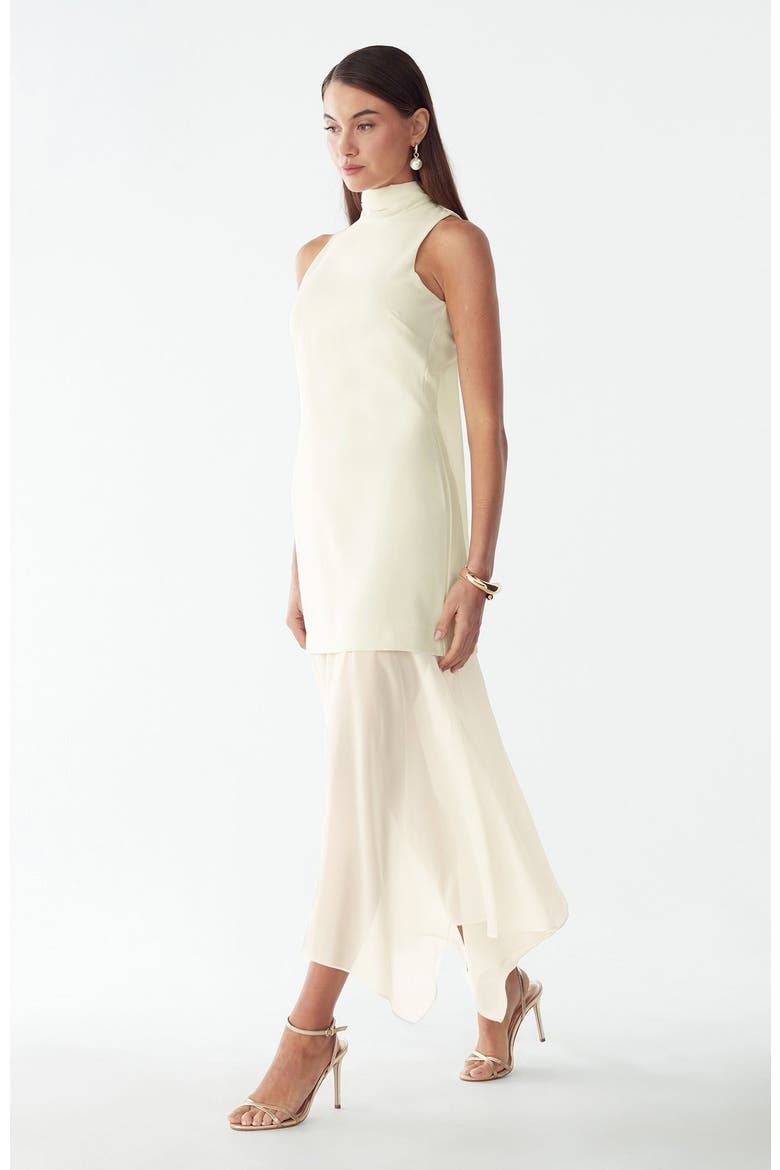 Oro Midi Dress, Alternate, color, White