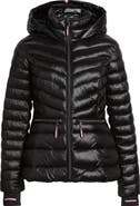 Tommy Hilfiger Packable Chevron Puffer Jacket with Hood