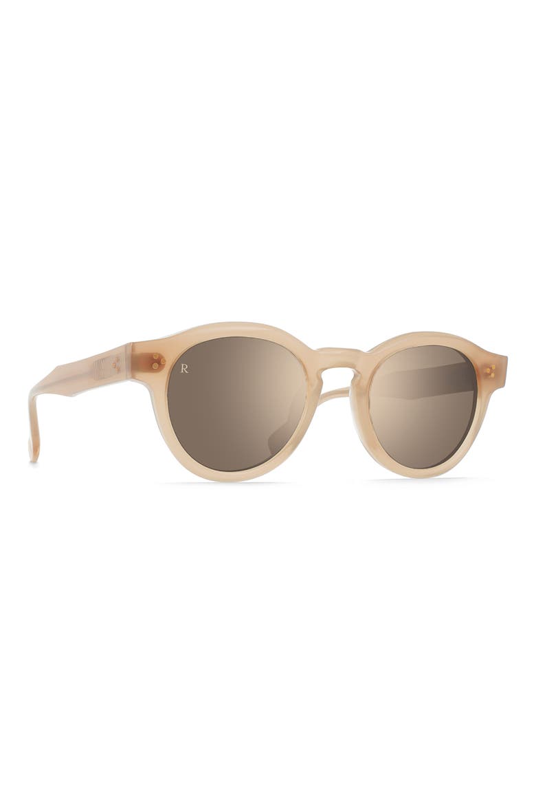 Zelti 49mm Mirrored Small Round Sunglasses, Alternate, color, DAWN/ MINK GRADIENT MIRROR