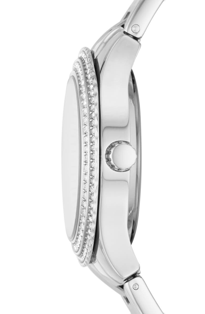 Fossil Stella Crystal Bezel Bracelet Watch, 37mm, Alternate, color, 