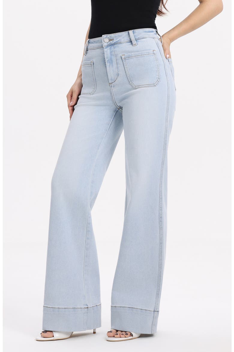 High Waist Wide Leg Jeans, Alternate, color, SAPPHIRE HUE
