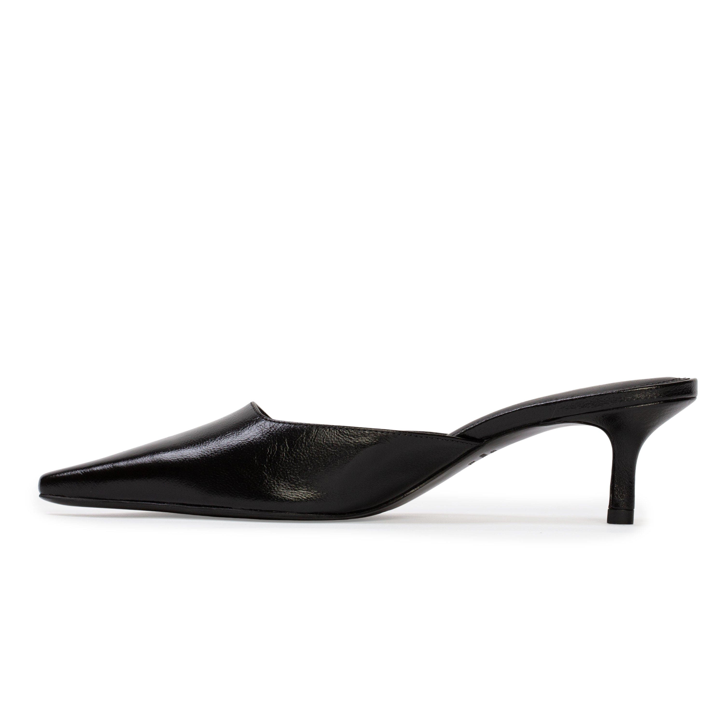 BLACK SUEDE STUDIO Riley 50 Leather Mule, Alternate, color, Black Leather