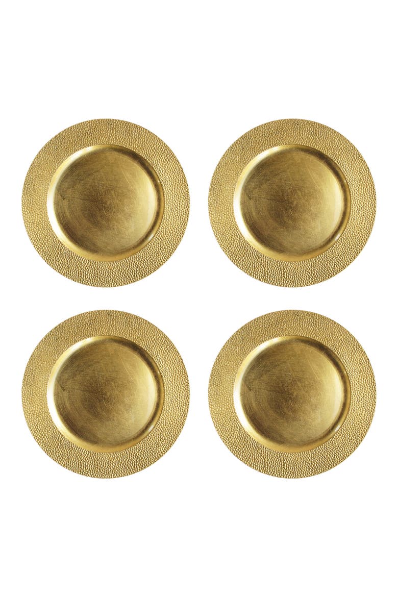 Sand Set of 4 Charger Plates, Main, color, METALLIC GOLD