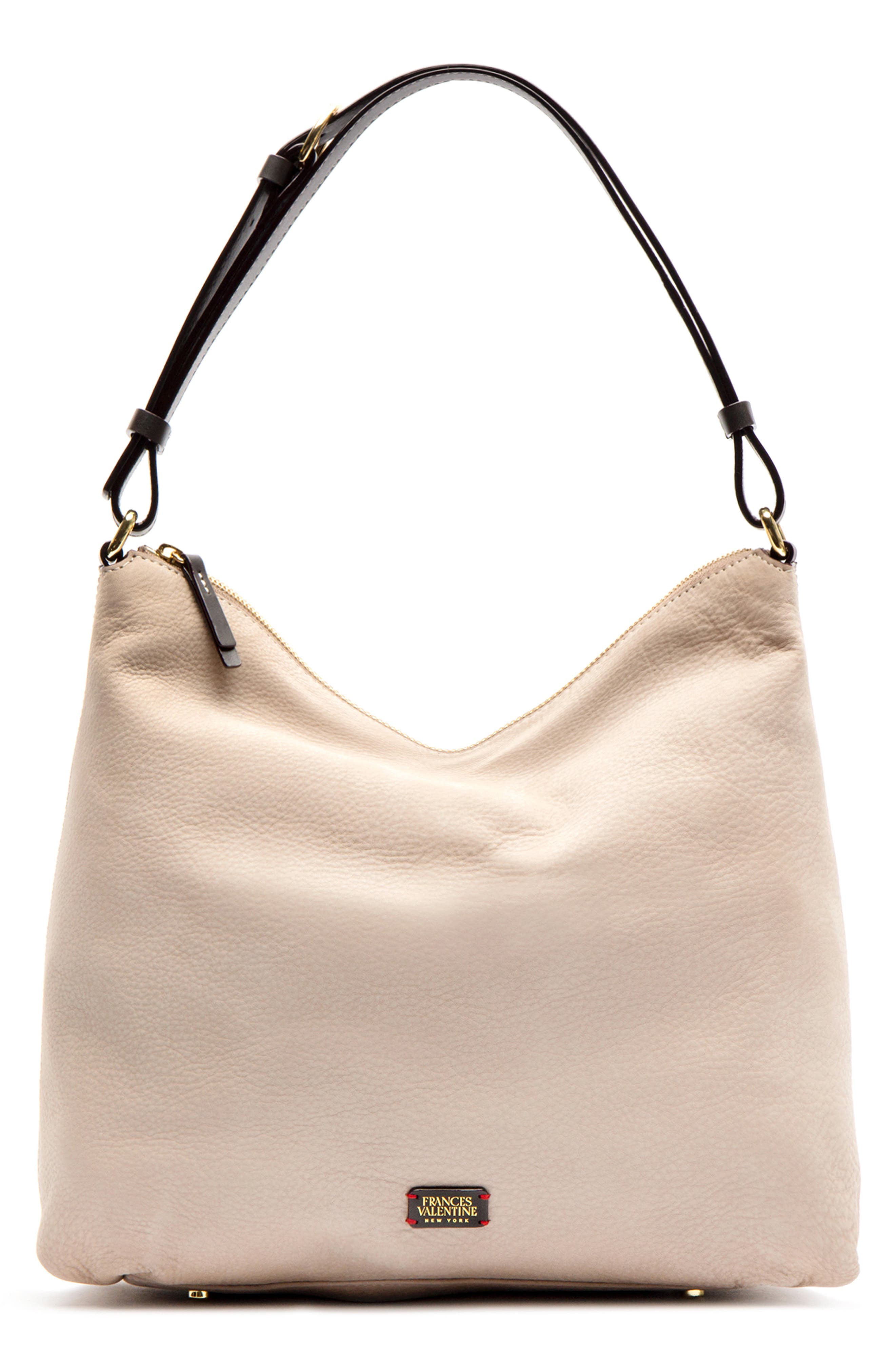 Frances Valentine Leather Tote, Main, color, 