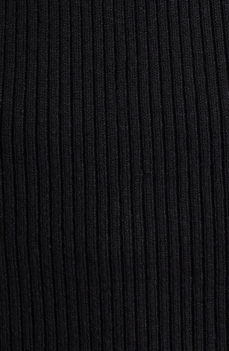 Elie Tahari The Ramona Rib Mock Neck Top, Alternate, color, Noir