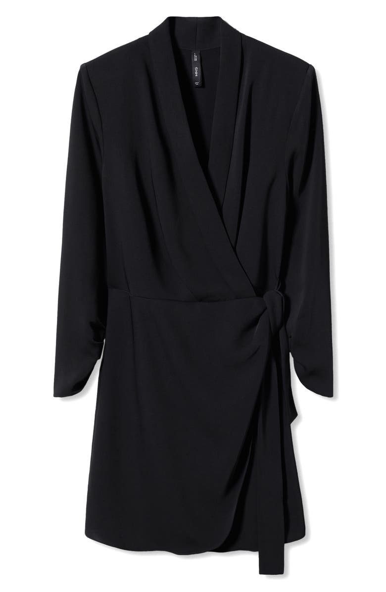 MANGO Long Sleeve Wrap Dress, Alternate, color,