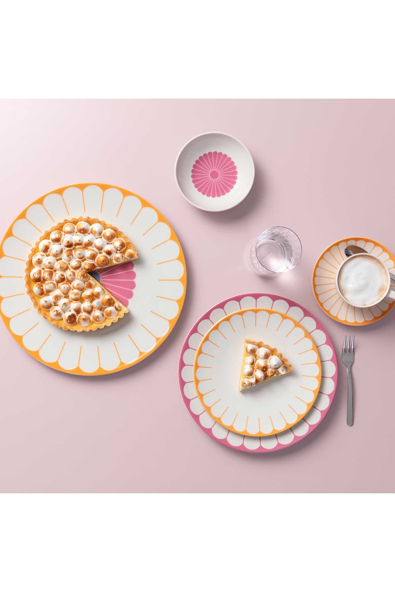 Fleur Couleur Large Round Serving Platter, Alternate, color, Pink