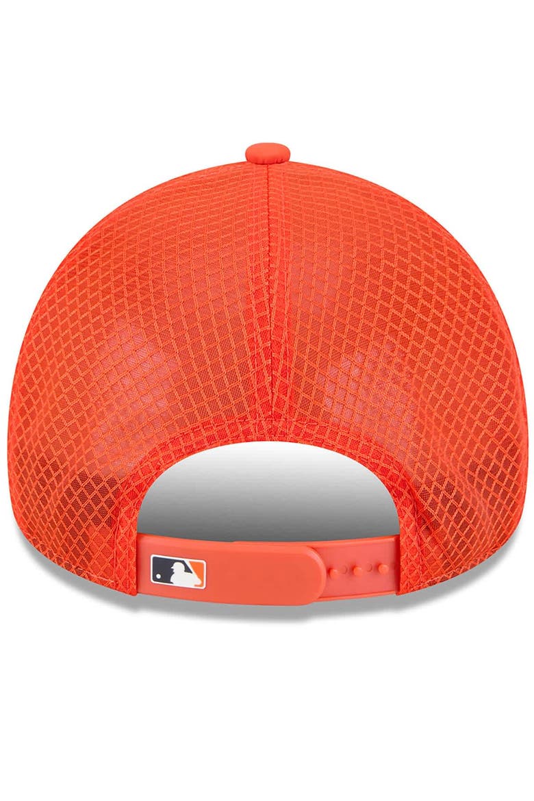 Men's New Era Orange Detroit Tigers 2026 Batting Practice Apex 9FORTY Adjustable Trucker Hat, Alternate, color, Orange