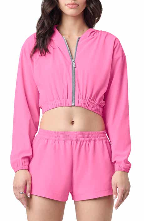 Florence by Mills Front Zip Hooded Crop Track Jacket