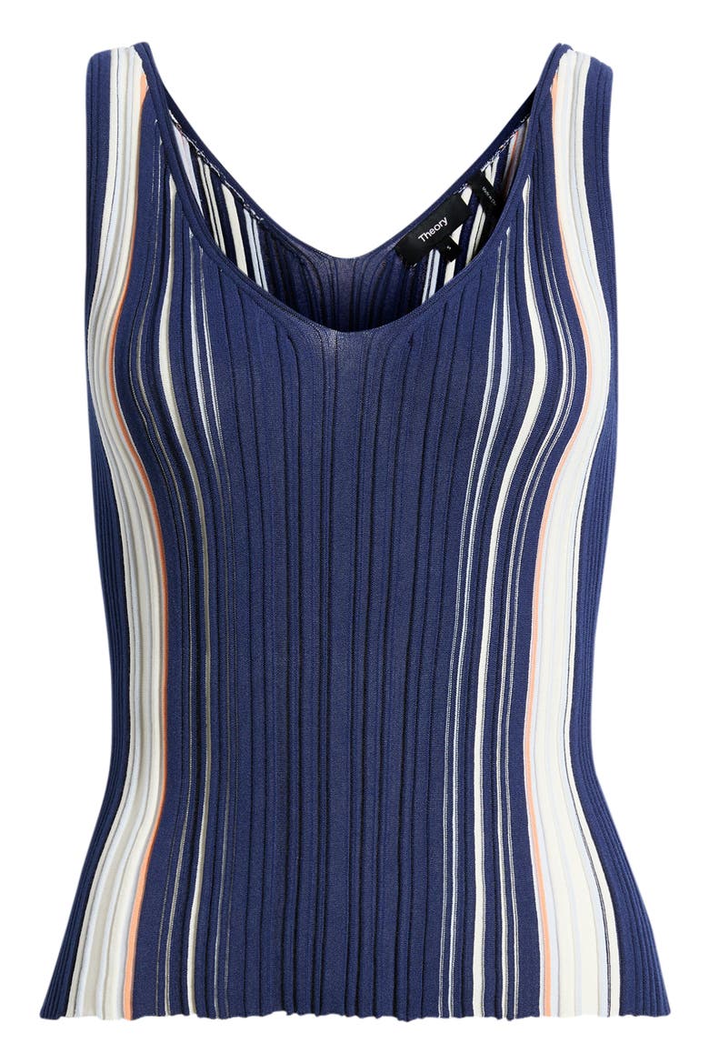 Berkley Cotton Blend Scoop Neck Tank, Alternate, color, NAVY MULTI